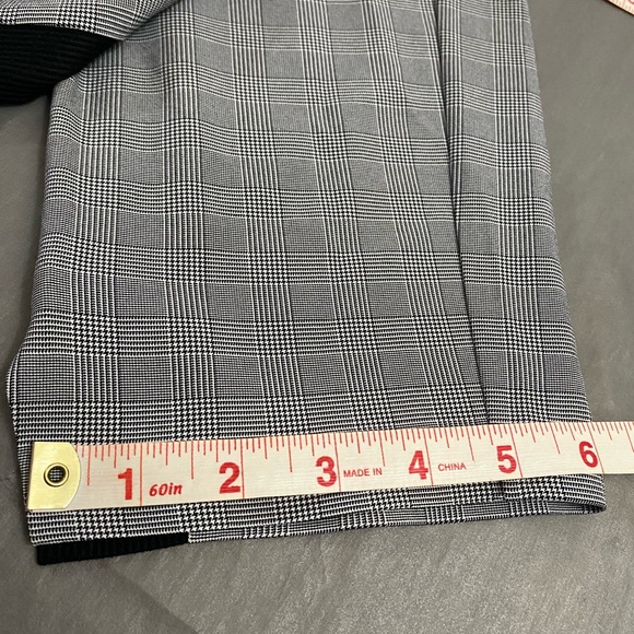 Athleta Brooklyn Ankle Pants Women 8T Black Plaid Work Comfort Stretch Waist - Picture 10 of 15